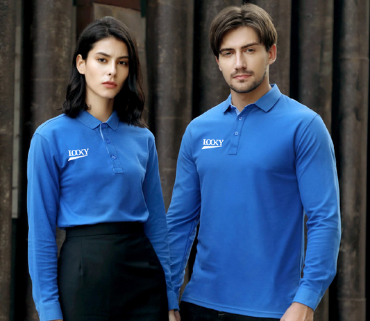 POLO Double Pique Revers Manches Longues