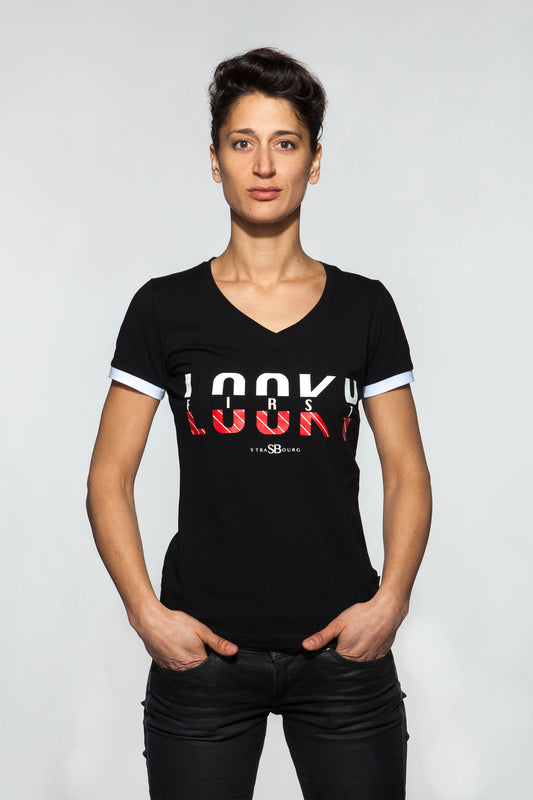 Tee shirt noir femme looky first