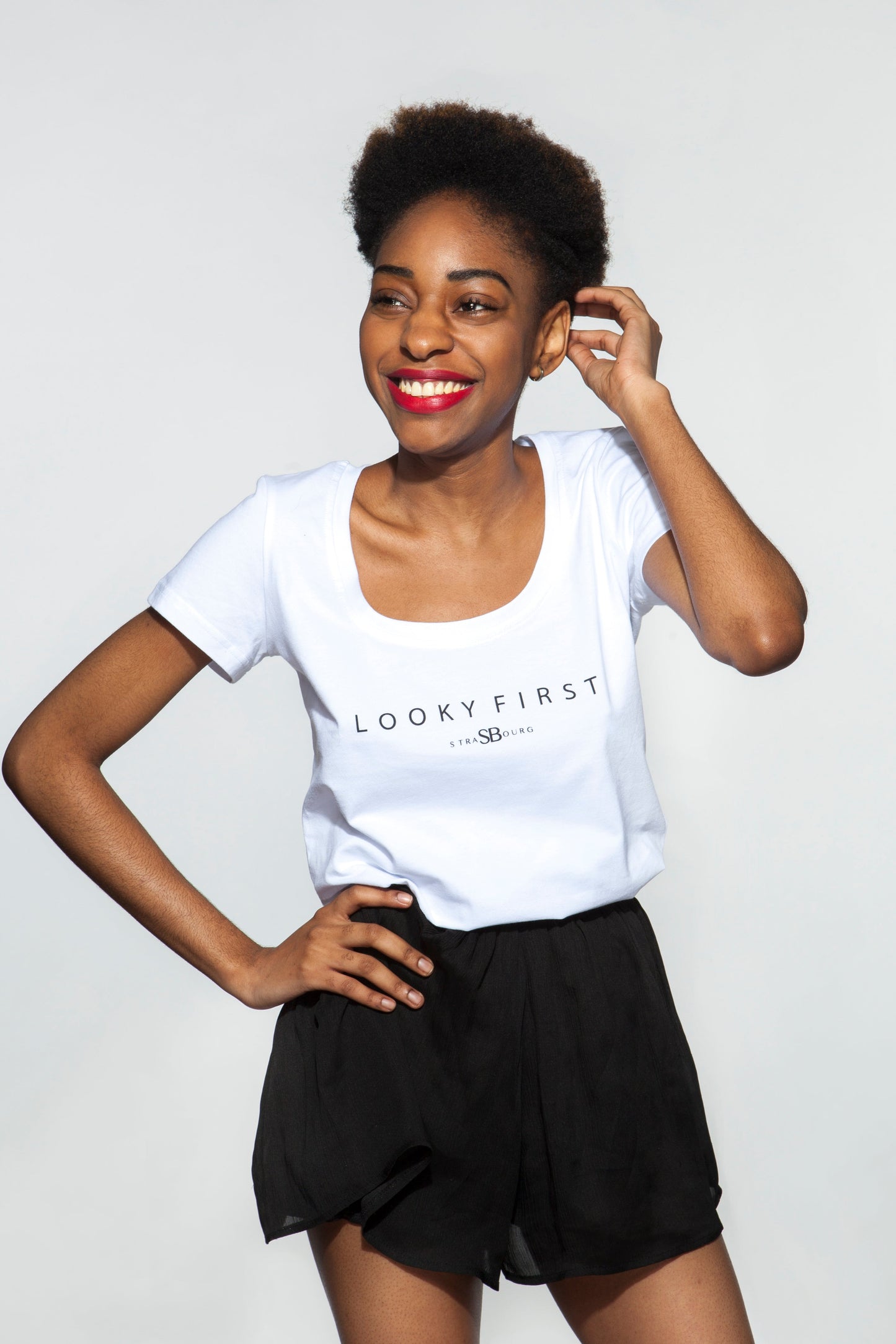 Tee shirt blanc femme looky first
